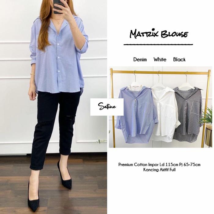 NEW BESTSELLER MATRIX BLOUSE ATASAN WANITA KATUN IMPORT LD 115CM