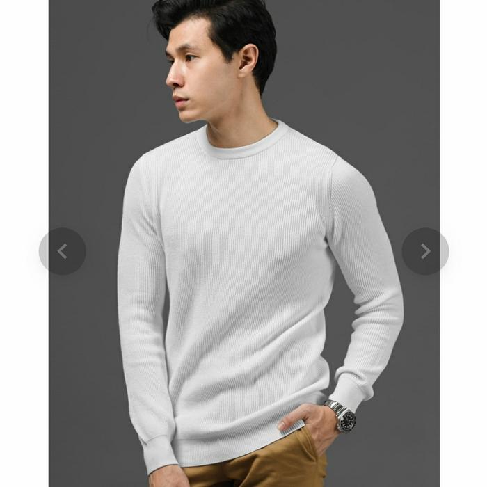 netto knitwear white by heymale.id male.id