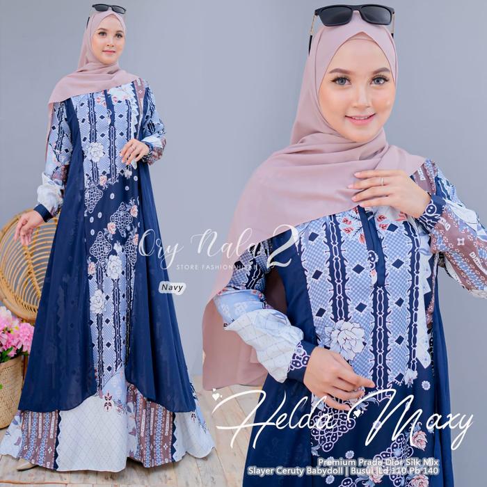 NEW BESTSELLER HELDA MAXY DRESS GAMIS TERUSAN WANITA MODIS CANTIK