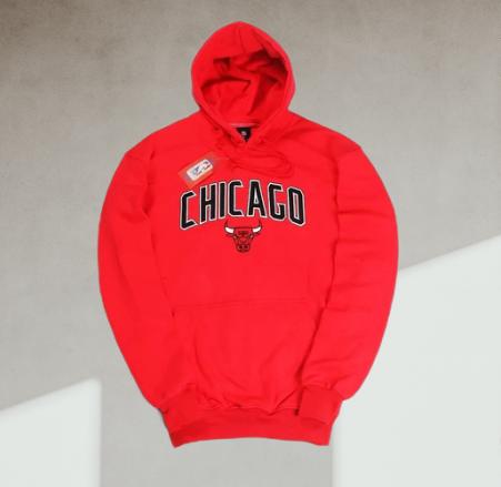 JAKET HOODIE CREWNECK JORDAN RED CHICAGO BULLS NBA PREMIUM M-L