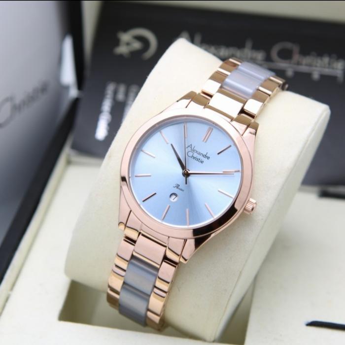 ALEXANDRE CHRISTIE AC 2919 ROSEGOLD BLUE AC2919 WANITA ORIGINAL