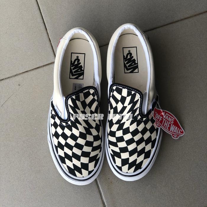 -Vans Classic Slip On Checkerboard Twist Black/White