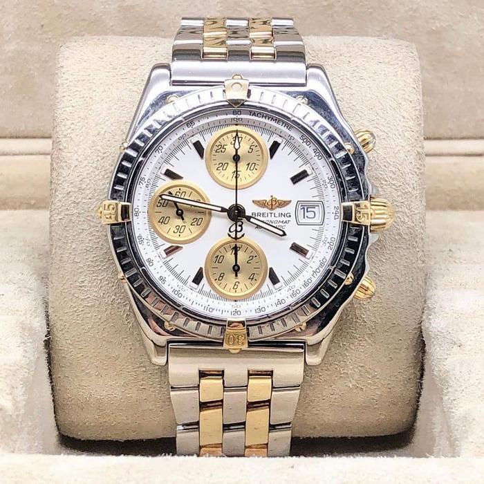 breitling chronomat b130501 steel gold jam pria