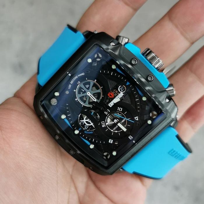 Jam Tangan Pria Expedition Original E6811 Black Blue