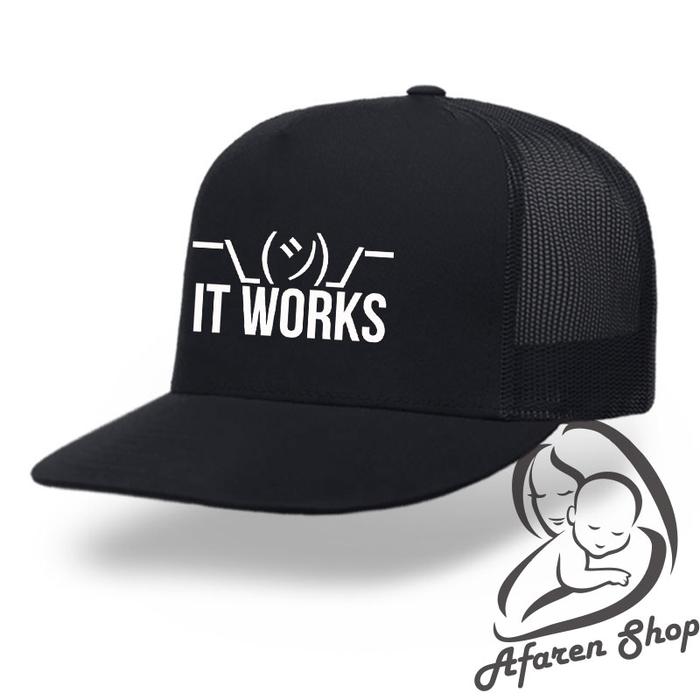 Topi trucker jaring pria premium it works