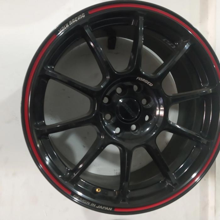 velg mobil racing second ring 17 lubang baut 8x114-100 warna hitam