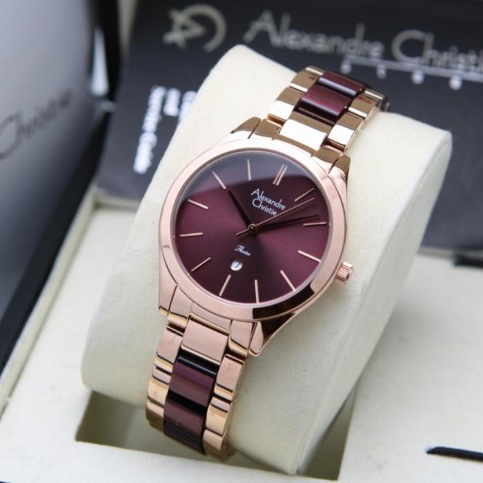 ALEXANDRE CHRISTIE AC 2919 ROSEGOLD MAROON AC2919 WANITA ORIGINAL