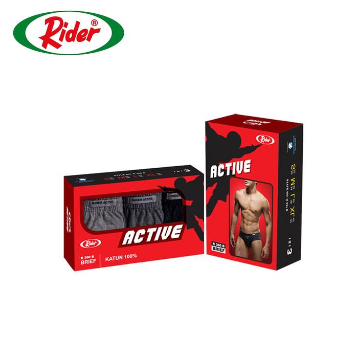 Rider Active Brief Pria R360B Multiwarna Box 3 in 1