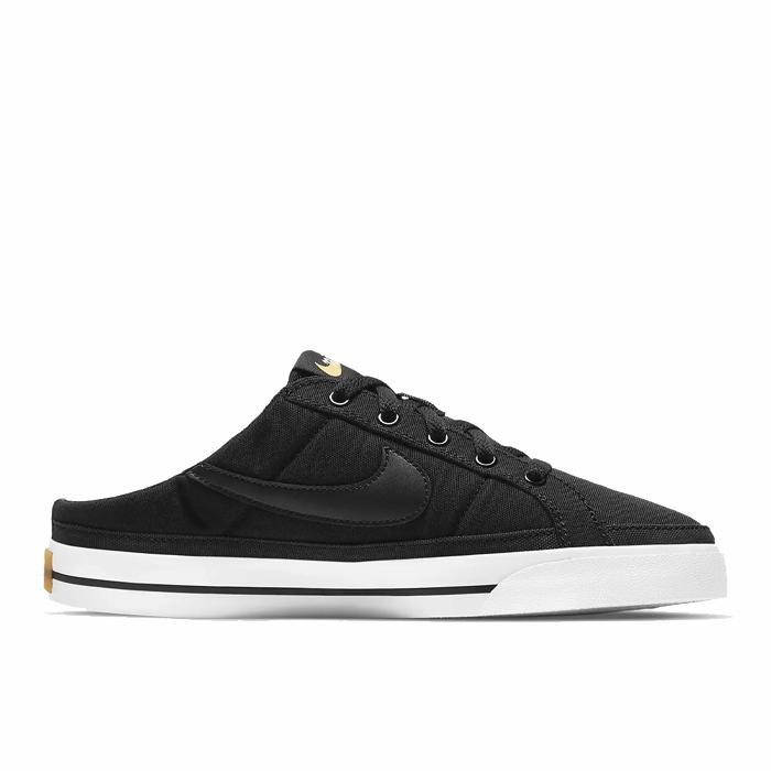 Sepatu Mule Wanita Nike Court Legacy Canvas Black | BNIB Original
