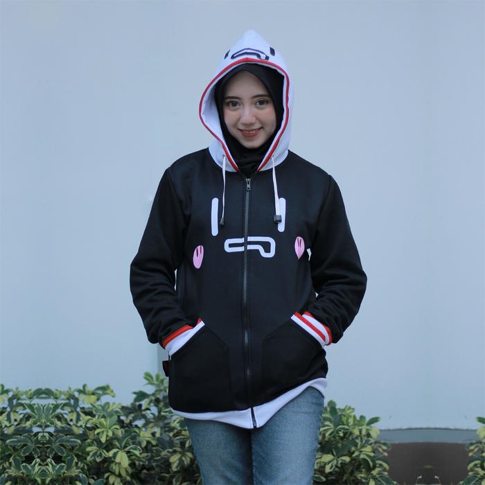 Jaket Mafuteru Mafumafu Black Bahan Halus Lembut Tebal Printing Sublim