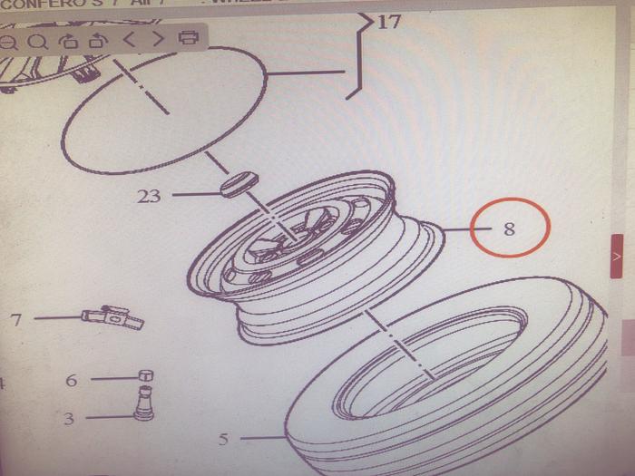 Velg confero db type std original