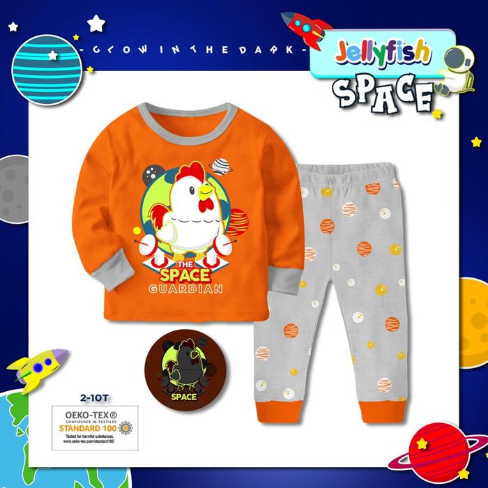 Piyama Anak Laki-Laki Lengan Panjang JellyfishSpace-The Space Guardian