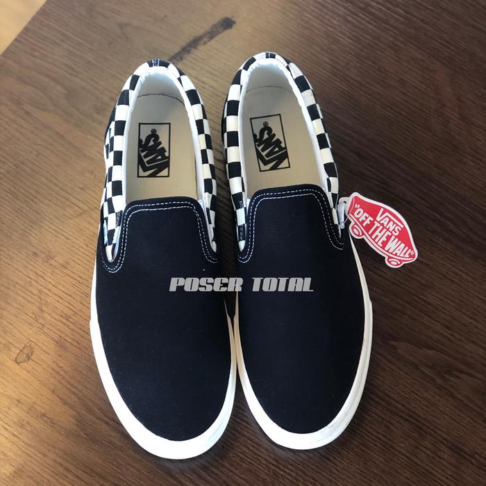 Vans Classic Slip On Sidewall Checkerboard Black/White