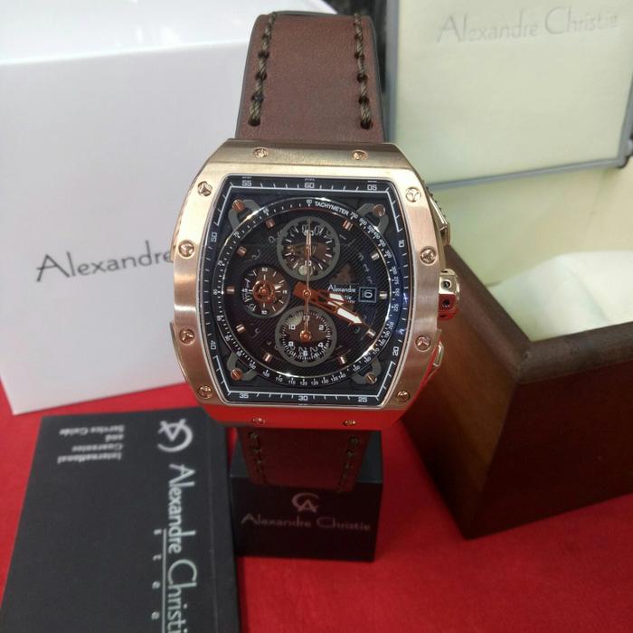 jam tangan analog pria alexandre christie ac 6411 MC all steel