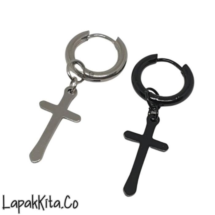 Anting Salib Tindik / Anting Tindik Salib Titanium / Anting Tindik