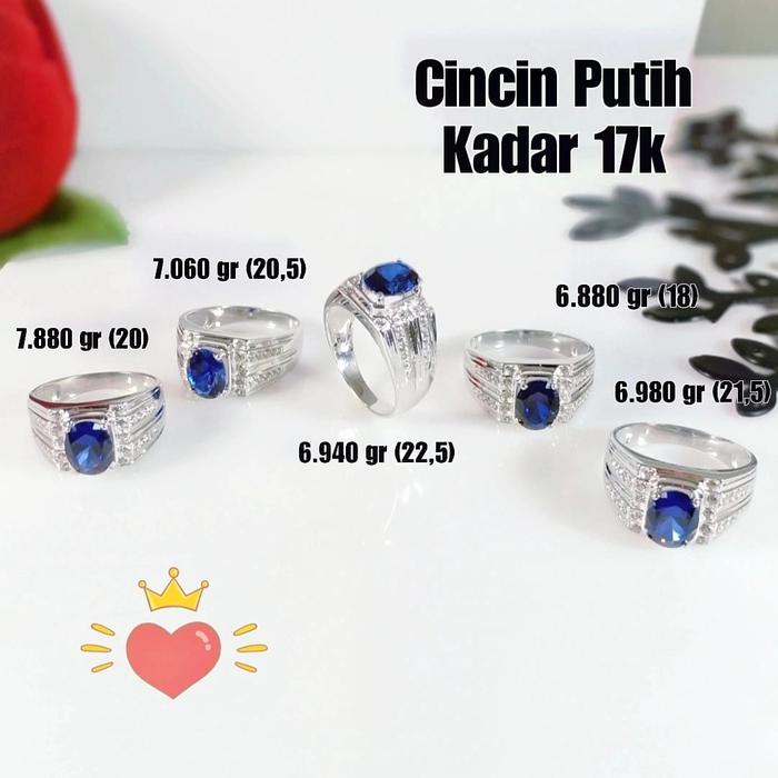 Cincin Pria Emas / Mas Putih 75% Berat 7.880 Gram No.20