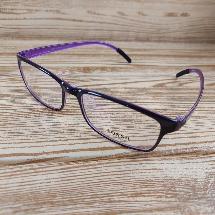 kacamata Frame fossil hitam ungu