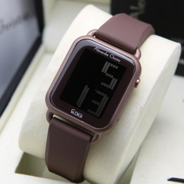 Alexandre Christie Digi AC9332 Black Brown Jam Tangan Original