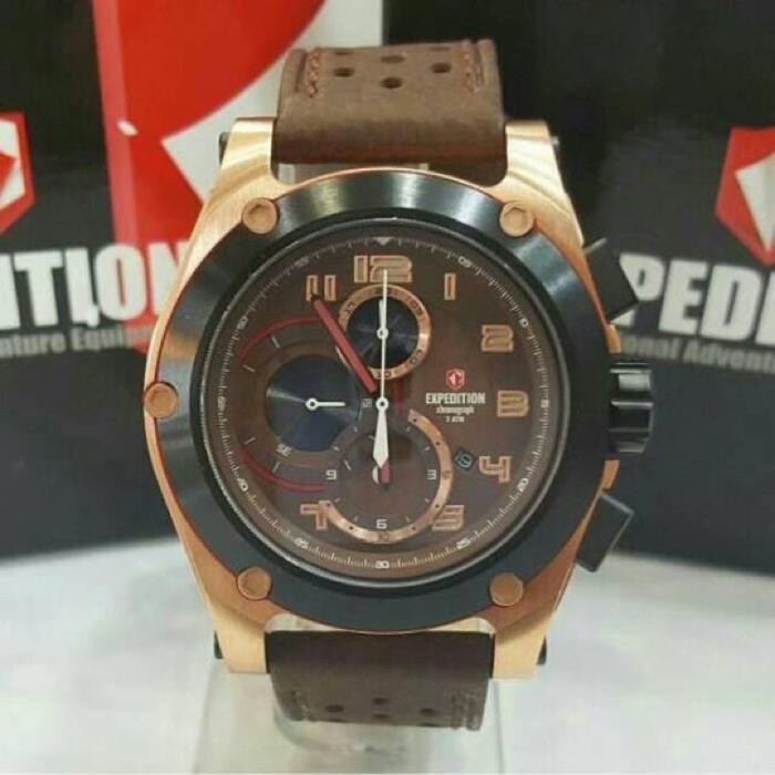JAM TANGAN PRIA EXPEDITION NIGHT VISION 6395 NMCLIPBA HITAM ROSEGOLD