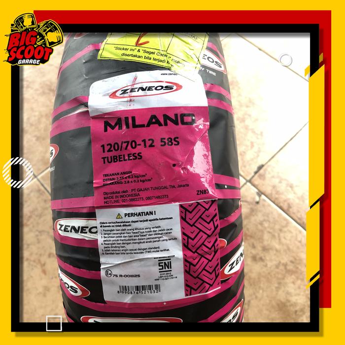 Ban Zeneos Vespa 120/70 Ring 12