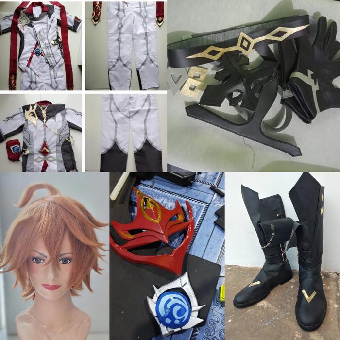 Childe wig costume shoes cosplay genshin impact