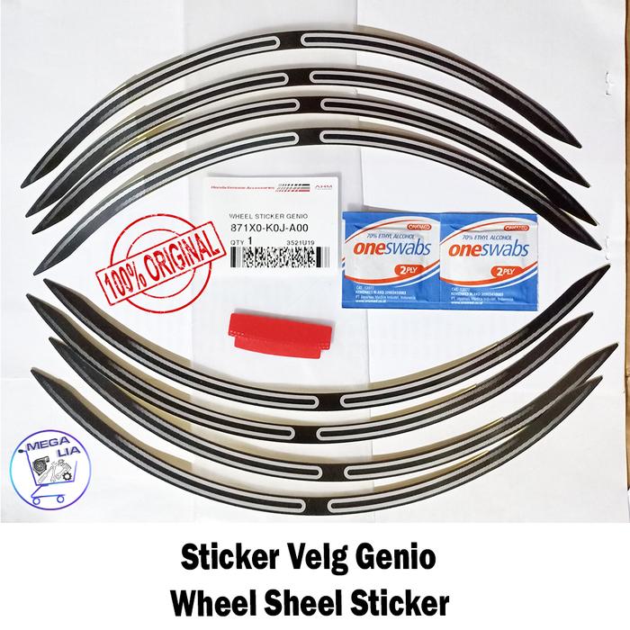 Sticker Velg Genio - Wheel Sheel Sticker 871X0-K0J-A00 ORI HONDA