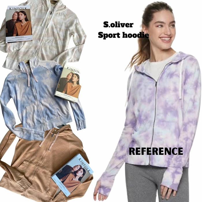 s oliver thumb holes hoodie jacket camo tie dye