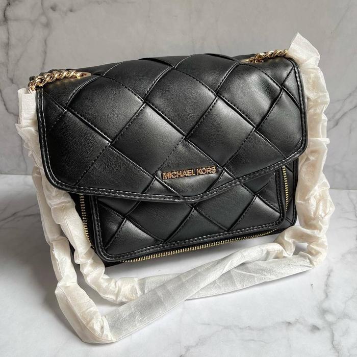 TAS MK REGINA MD FLAP SHOULDER BAG BLACK AUTHENTIC ASLI ORIGINAL