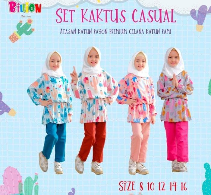 Setelan Anak Perempuan Set Kaktus Casual by Billion Kids