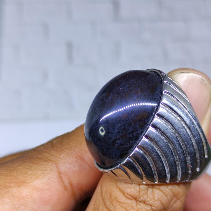 cincin batu akik natural kecubung kalimantan yaman wulung api