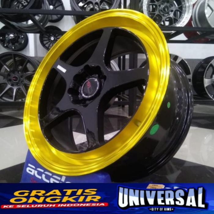 Velg Celong Ring 17 Model Bintang R17 HSR Avalong Black Gold