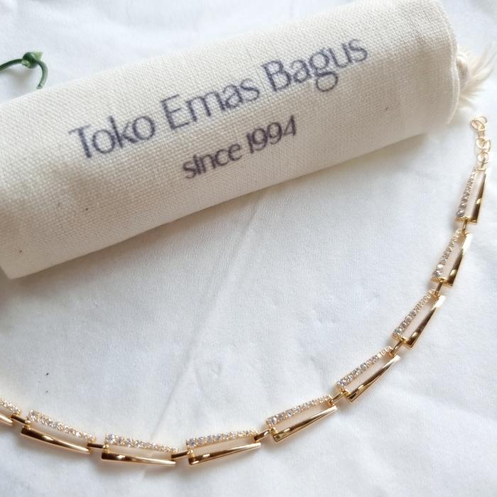 Gelang Krepyak Emas Asli 6k Gelang Cor Emas Permata King Halim10