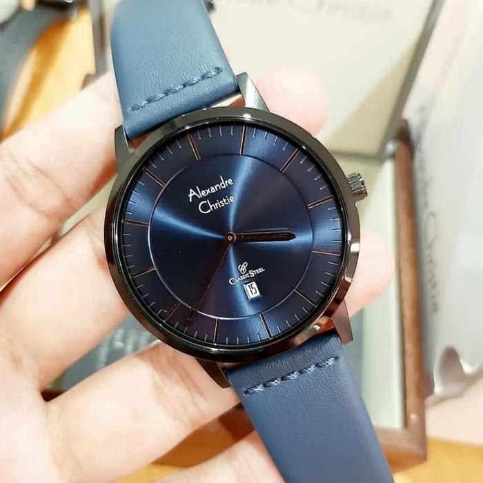 Jam Tangan Pria Alexandre Christie Original AC8639 Blue