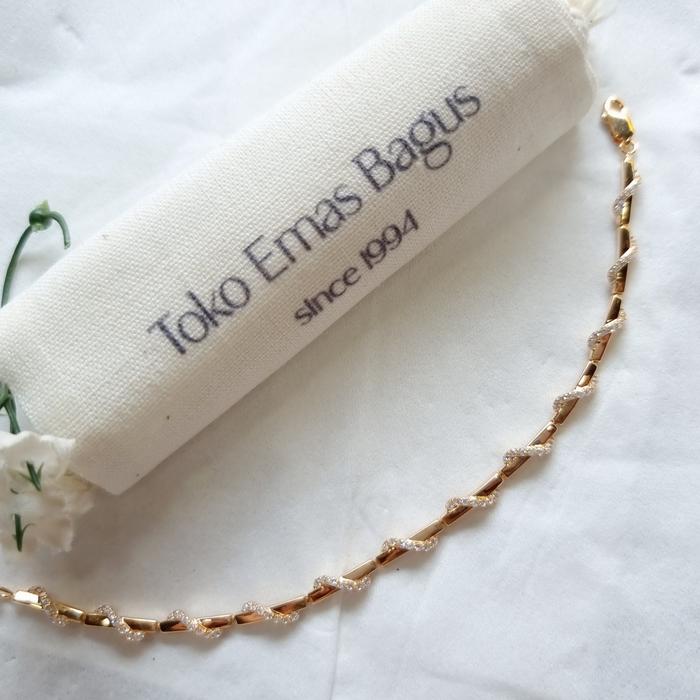 Gelang Emas Asli Krepyak 6k Gelang Cor Emas Asli King Halim 04