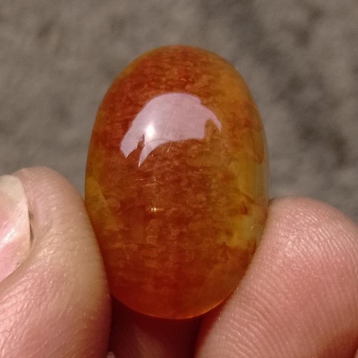 ASLI BATU AKIK PANDAN NANAS MERAH 2,3cm SISIK ALAM ANTIK FULL KRISTAL RN5