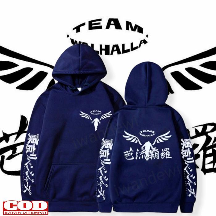 Jaket Hoodie Tokyo revengers Valhalla /Hoodie Valhalla walhalla anak 1
