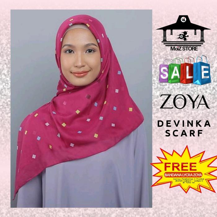 Kerudung Hijab Jilbab Segi Empat Motif Zoya Devinka Scarf segiempat 4