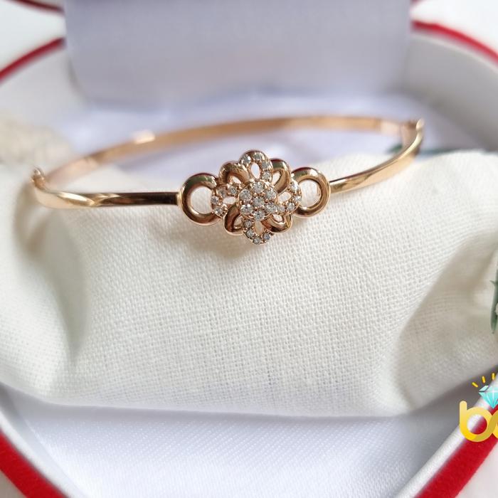 Gelang Oval Emas Asli Kadar 300 / Gelang Emas Poles Mata Asli 5 Gram