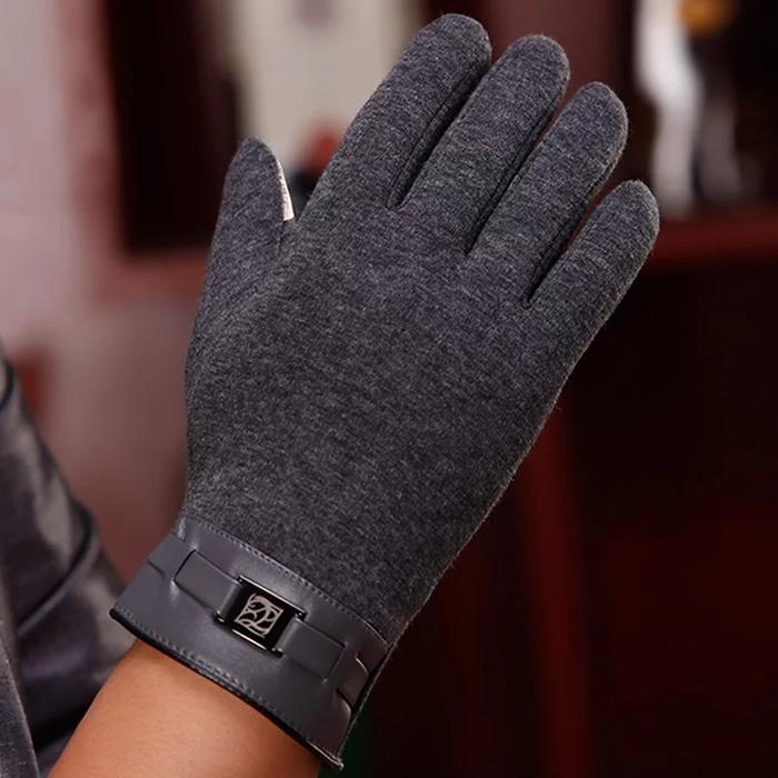 Sarung Tangan Touchscreen Pria Motor Musim Dingin Winter Katun PC-01