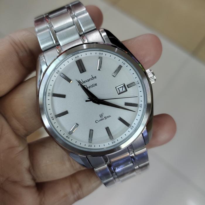 J Tangan Analog Pria Alexandre Christie Ac 8514 MD All Stainless