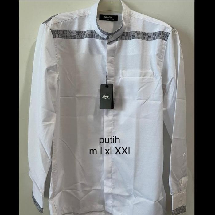 kemko kemeja koko JUMBO XXL BIG SIZE harley Putih katun PREMIUM