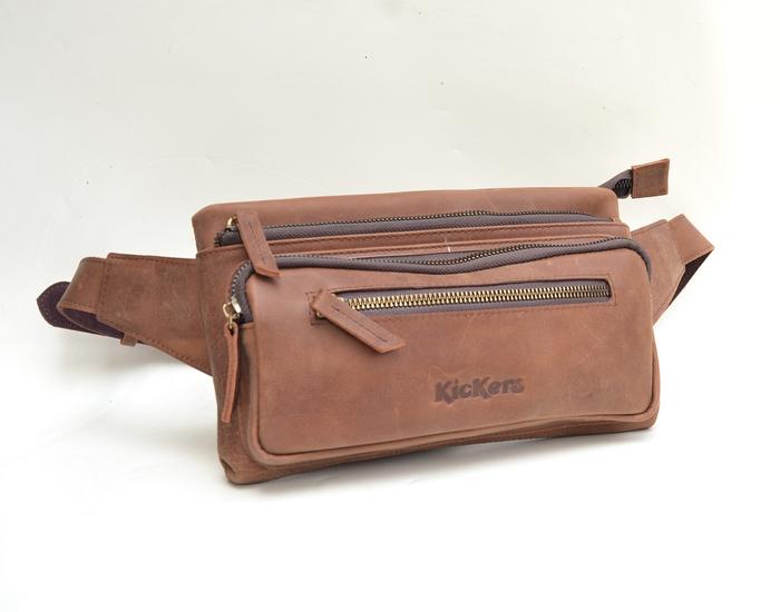 Tas Kickers Kulit / Tas Selempang Pria Kickers Kulit asli Pull Up
