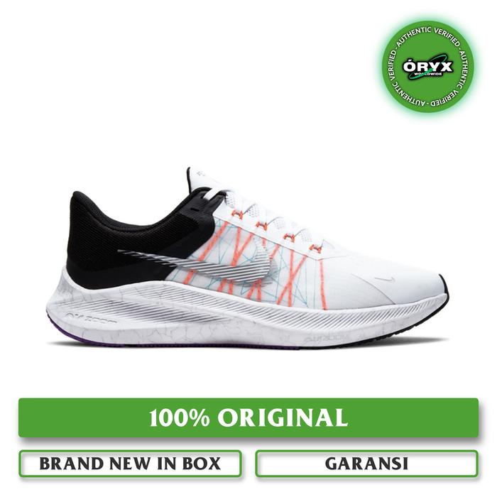 Nike Winflo 8 White / Black / Metallic Silver / Flash Crimson