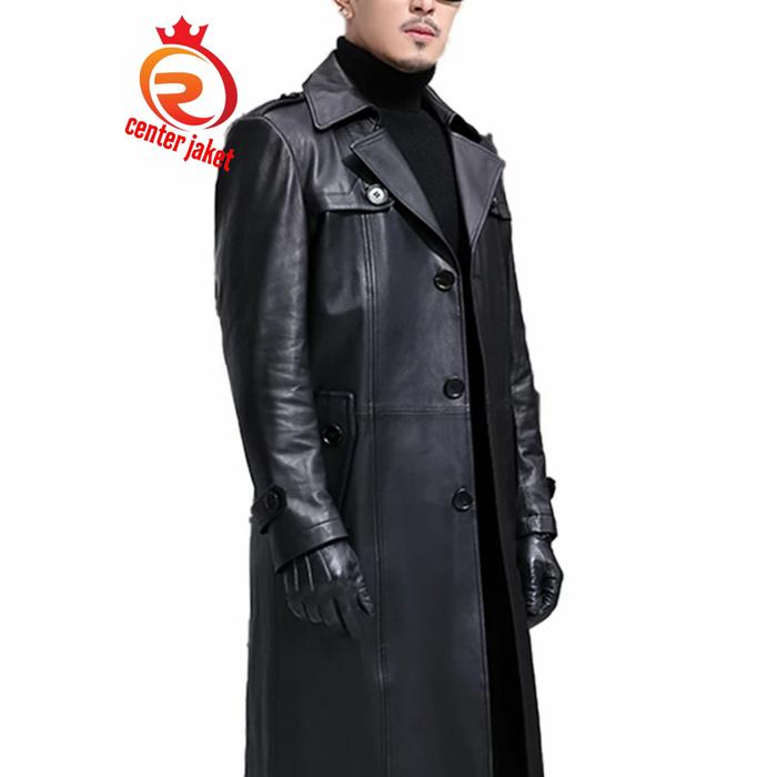 Long Coat Bikers pria kulit sintetis - Long Coat Bikers keren