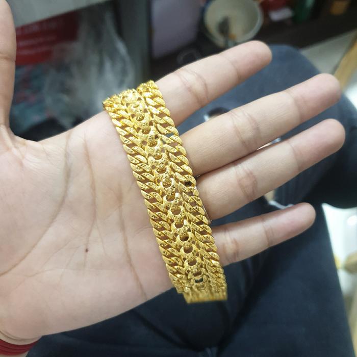 gelang sisik naga emas asli 700