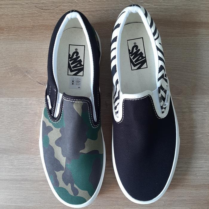 Vans Slip On Zebra Camo Mismatch Original