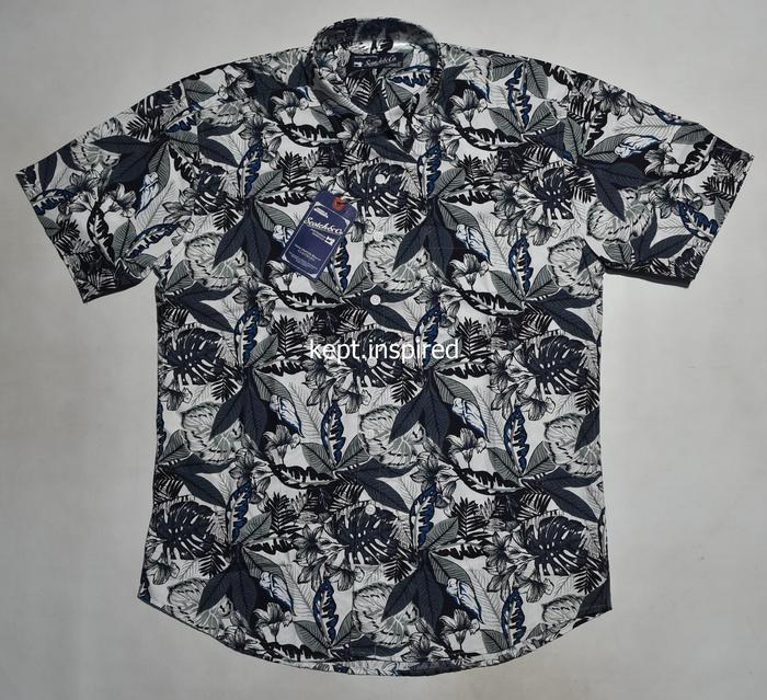 Kemeja Pria Casual SCOTCH & CO Lengan Pendek Putih Reguler TDS 107
