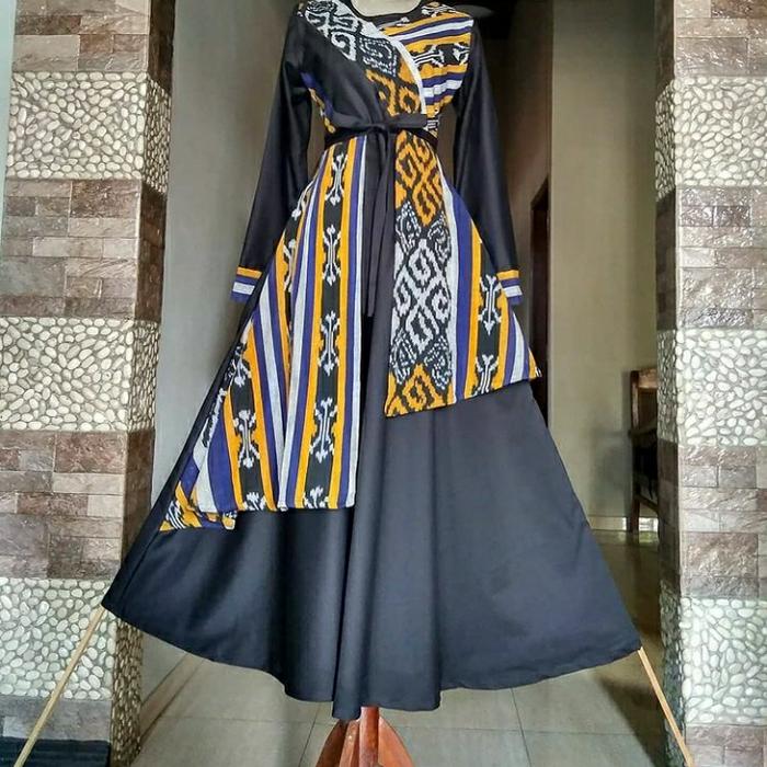 gamis tenun model andien ikatan cinta