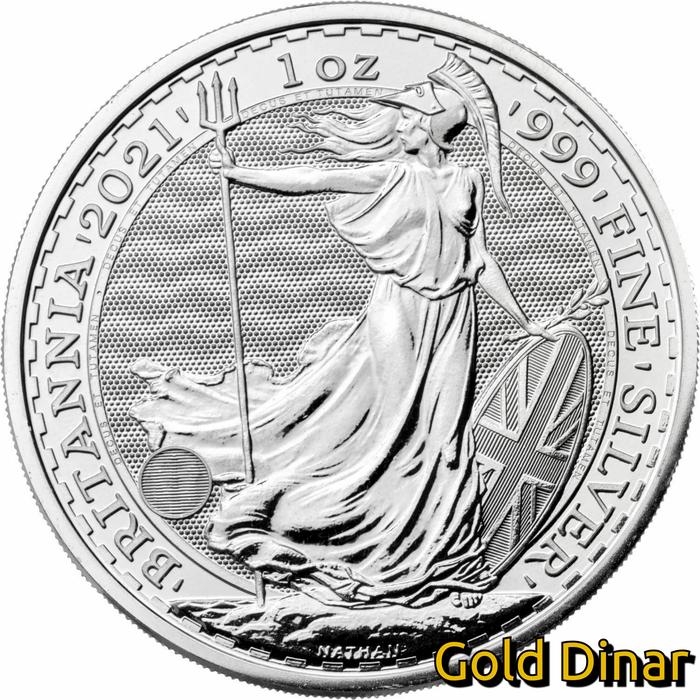 Koin Perak Inggris Britannia 1 oz Silver Coin not Nadir Dirham Rcm Srh