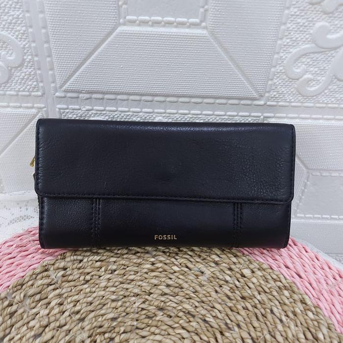 DOMPET WANITA BRANDED ORIGINAL FOSSIL JORI WALLET BLACK
